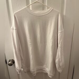 Aerie White Cozy Long Sleeve Sweatshirt